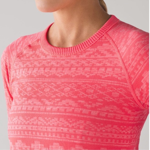 COPY - Lululemon Rest Less Pullover in Electric Coral Size 10 - Picture 2 of 6